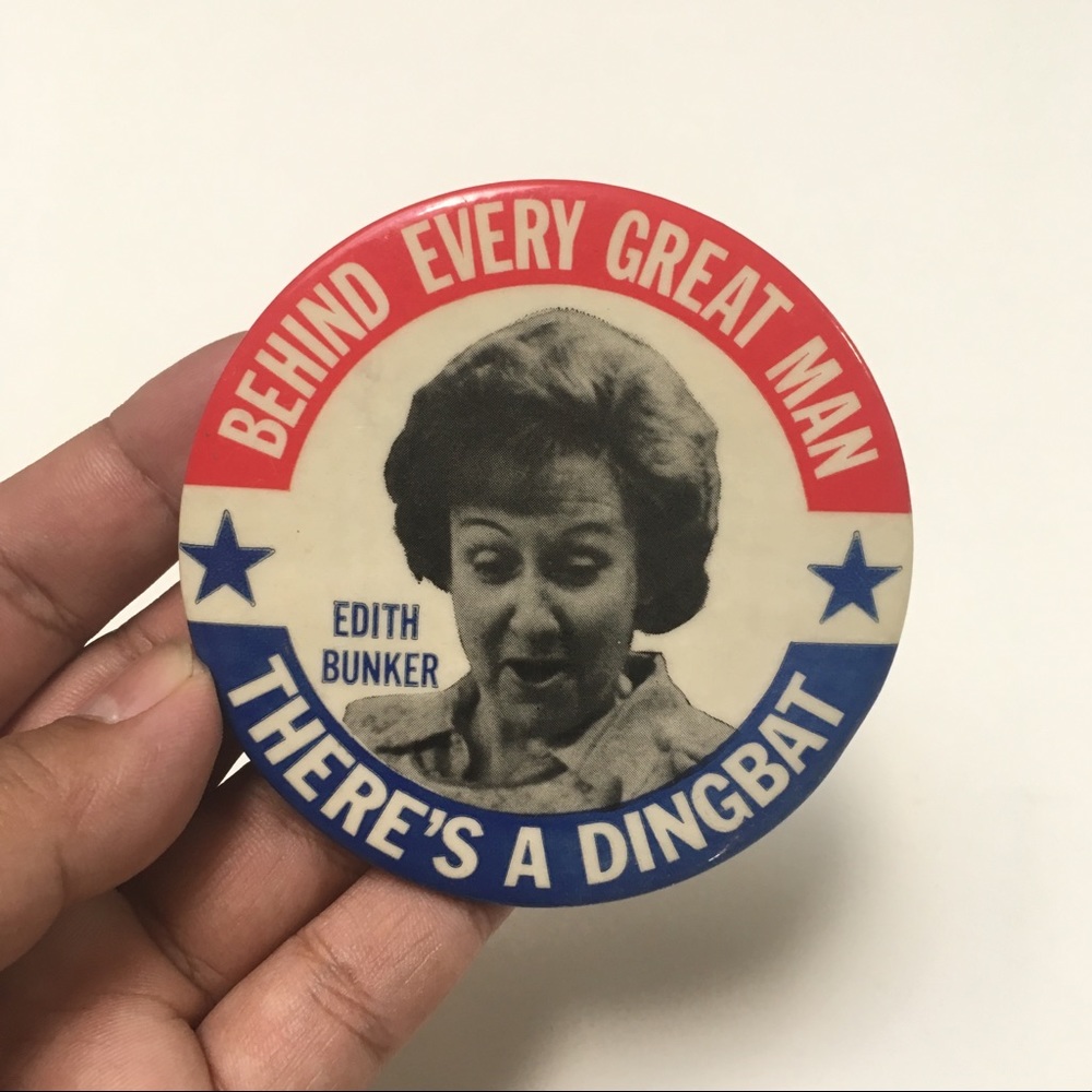 Edith Bunker Dingbat 3.5” Button All in the Family